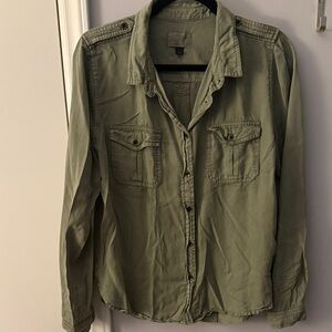 Universal Thread Men's Olive Long Sleeve Shirt